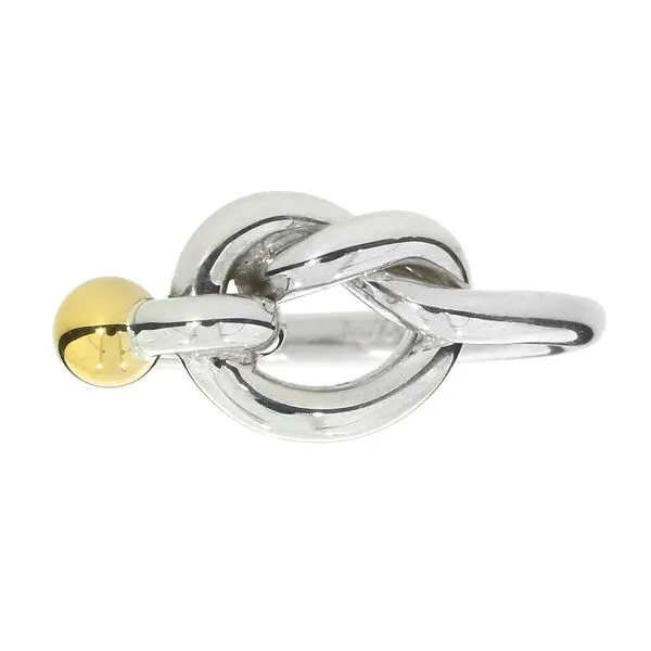 【Tiffany & Co】 Knot’s☆Yellow Gold 18k シングル リング Vintage Tiffany & Co 18k Gold X Ring
